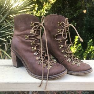 SALE✨Jeffrey Campbell Lace up Brown Heel Leather